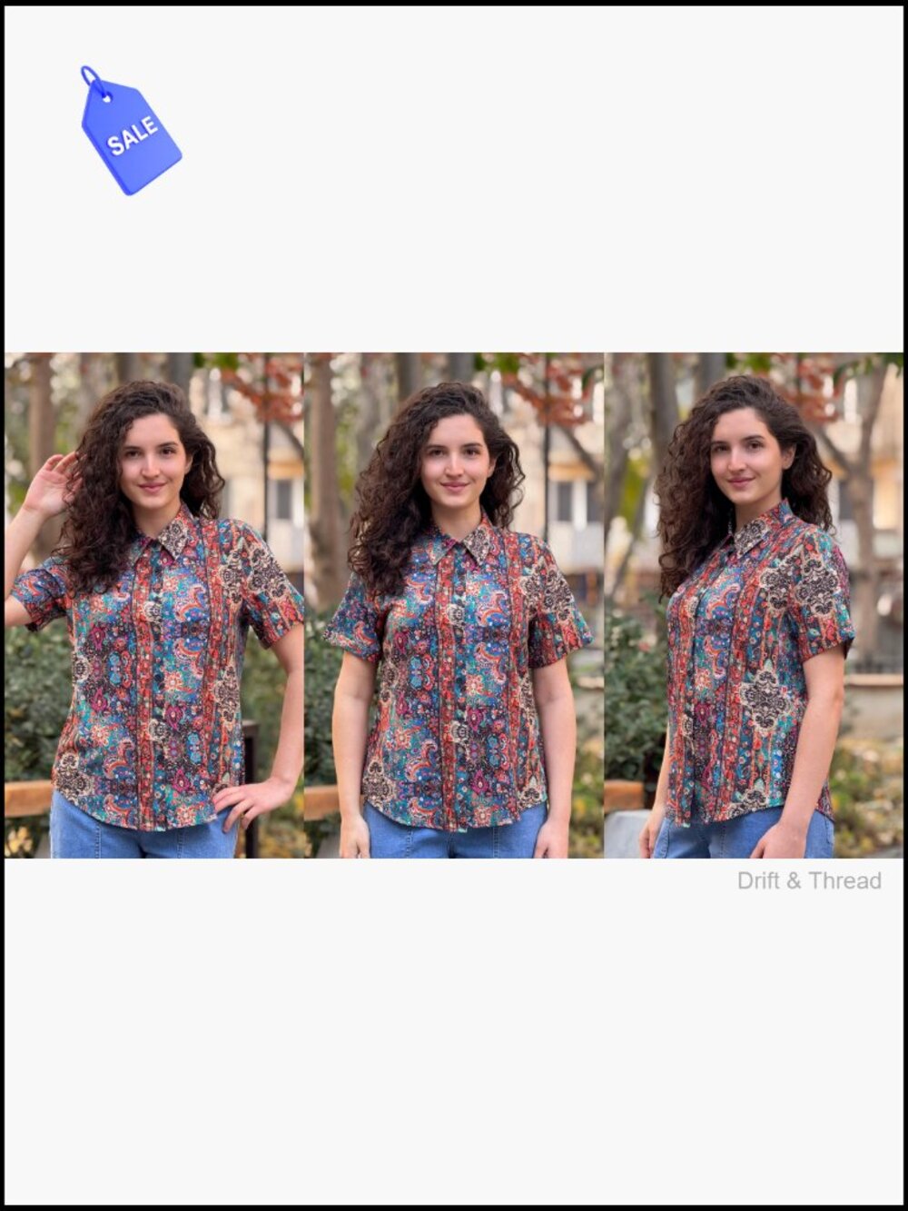 Short Sleeve Button Down Shirt V Neck Blouse Dressy Casual Summer Top - Picture 6 of 7